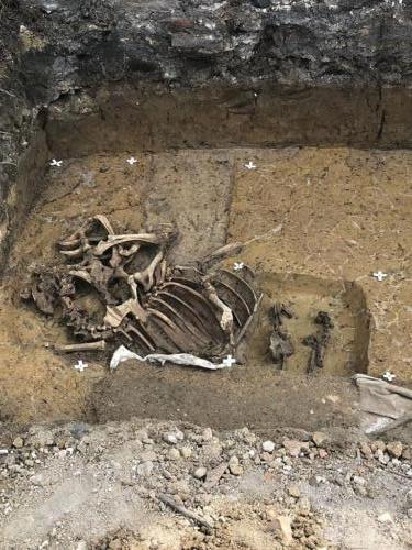 Archeologický nález č. 2 na stavbě