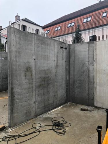 monolitické stěny 2.NP